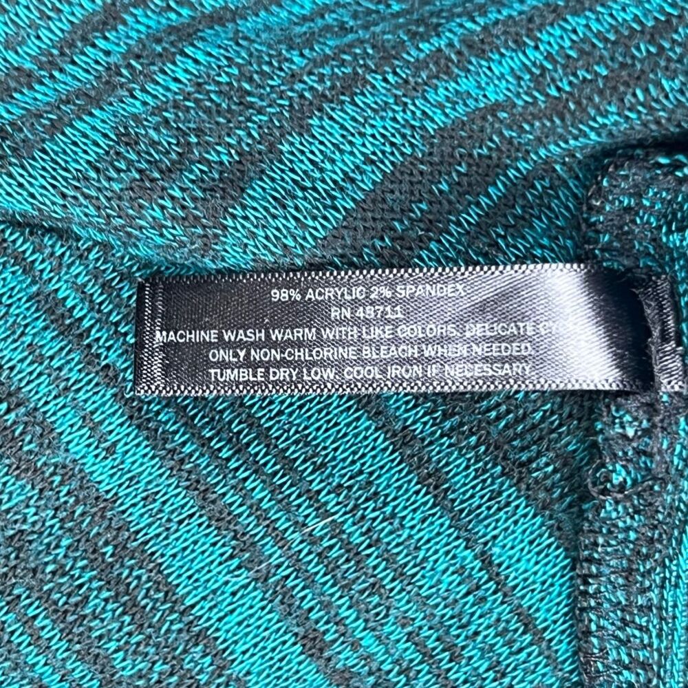 Massini Top Womens 3X Teal Cowl Neck Heathered Relaxed Fit Casual Soft Sweater - Picture 9 of 9